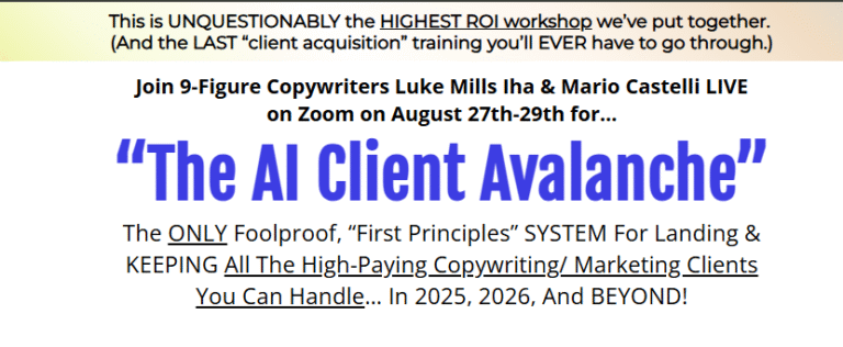 THE-AI-CLIENT-AVALANCHE-Mario-Castelli-by-Ecomkevin-768x316 THE AI CLIENT AVALANCHE – Mario Castelli | Download & Buy Now Get THE AI CLIENT AVALANCHE – Mario Castelli. Learn AI-driven client acquisition, download the course, or buy now to scale your business growth.