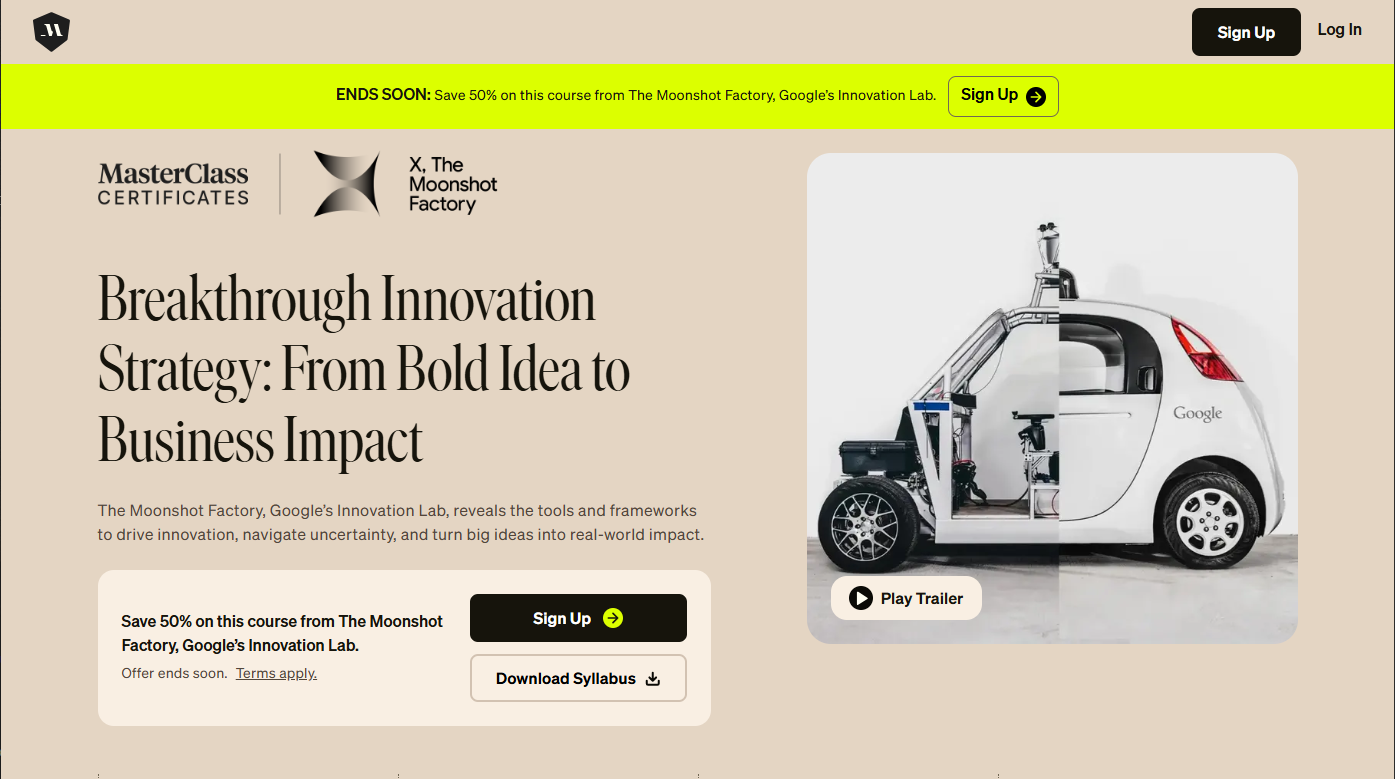 Masterclass certificate – Breakthrough Innovation Strategy Masterclass certificate – Breakthrough Innovation Strategy